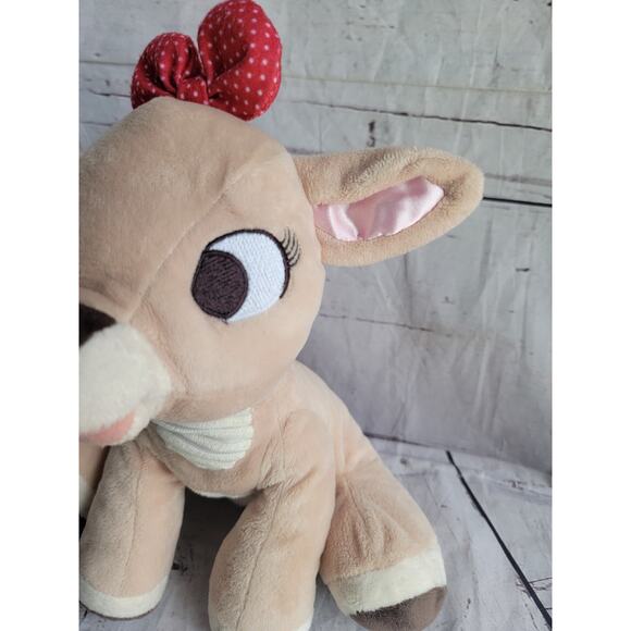 Rudolph the red nose reindeer soft clarice plush stuffed animal Rattle READ - Picture 3 of 7